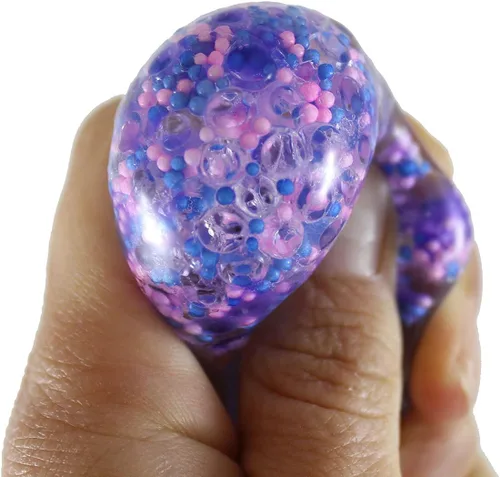 Vista 6 de Curious Minds Busy Bags 6 bolas en total, 2 paquetes de 3 pequeñas y increíbles cuentas de confeti de 1.5 pulgadas con bolas gruesas moldeables