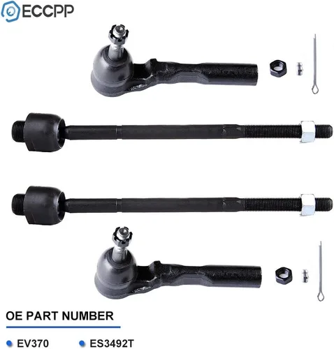 Vista 2 de ECCPP Extremo de barra de acoplamiento interior Extremo de barra de acoplamiento exterior 1999-2007 para Chevrolet Silverado 1500 1999-2007 para Gmc