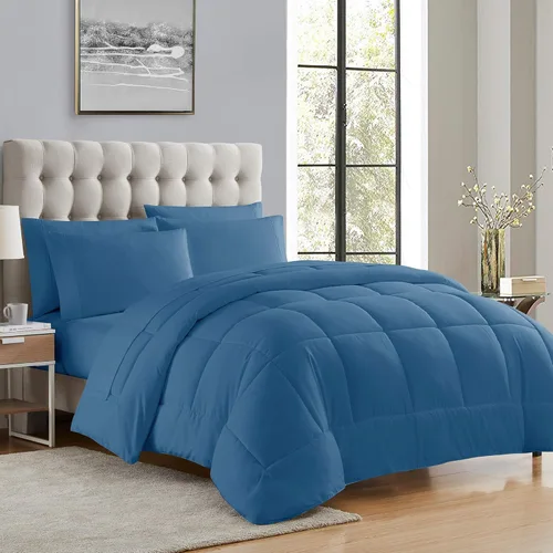 Vista 16 de Sweet Home Collection - Edredón alternativo de microfibra para todas las estaciones, cálido y lujoso, relleno de microfibra, para cama individual