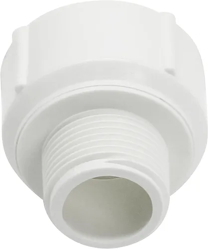 Vista 5 de Reductor de manguera de jardín de PVC Acoplamiento de buje hembra 1/2 "macho a 3/4" hembra adaptador de rosca conector a accesorios de tubería blanco