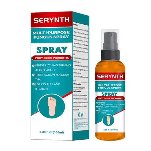 Spray probiótico para olores de pies para hombres y mujeres, desodorante antifúngico para zapatos y pies con aceites esenciales naturales para pies