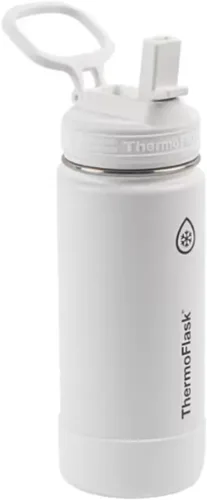 Vista 3 de Thermoflask Juego de 2 botellas de acero inoxidable de 16 oz (blanco/azul)