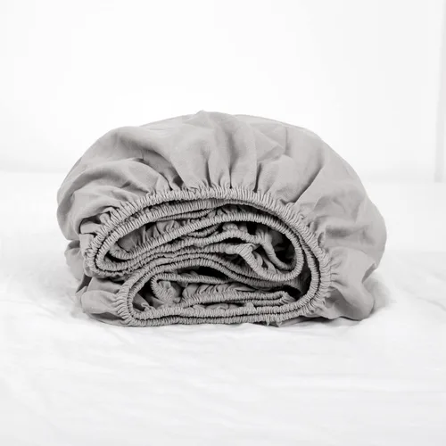 Vista 22 de Simple&Opulence Sábana bajera ajustable de lino (1 pieza), funda de colchón de 14 pulgadas de profundidad, mezcla de algodón natural, suave y Azul