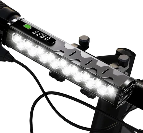 Vista 10 de 4800 Lumen Bike Lights, USB-C Rechargeable Bicycle Light, Super Bright Bike Lights for Night Riding, IP65 Waterproof Bicycle Headlight, for