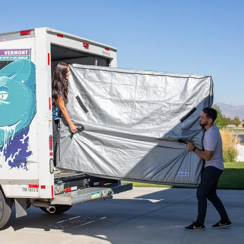 Vista 3 de SKALINA Bolsas de colchón para mudanza con 12 asas, bolsa de colchón, tamaño Queen, resistente, funda de colchón para mudanza, bolsas de colchón