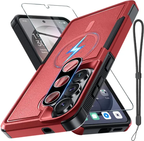 Vista 65 de Funda para Samsung Galaxy S24 FE, Cuerpo Completo Resistente de Servicio Pesado Robusta a Prueba de Golpes Funda Protectora para Teléfono con Correa