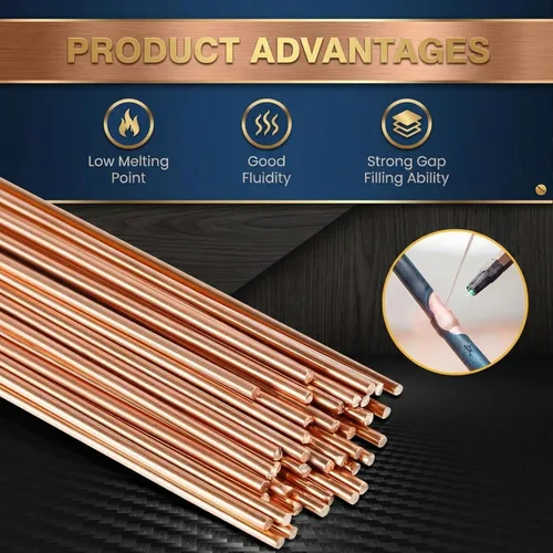 Vista 4 de Therwen 5 barras redondas de cobre puro de 11.8 pulgadas de longitud de metal sólido de cobre sólido, barra de torno para manualidades