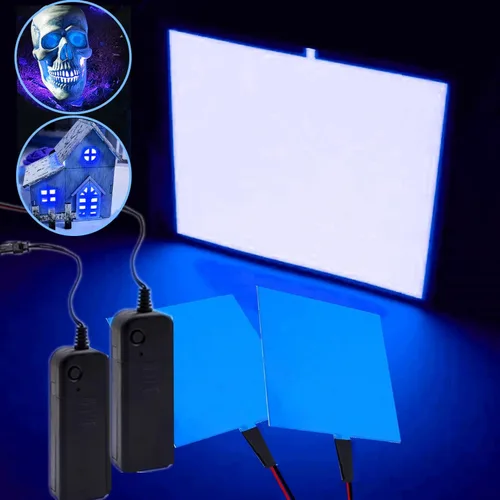 Vista 12 de El Panel de luz – 2 piezas 3.9 x 3.9 in DIY Electroluminiscente Cuttable Máscara Iluminación de Ojos DIY Cosplay Fiesta Decoración Rojo