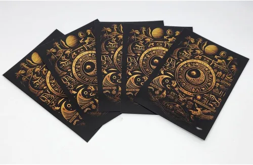 Vista 2 de Fundas para tarjetas Yugioh - Libro del Faraón - 50ct