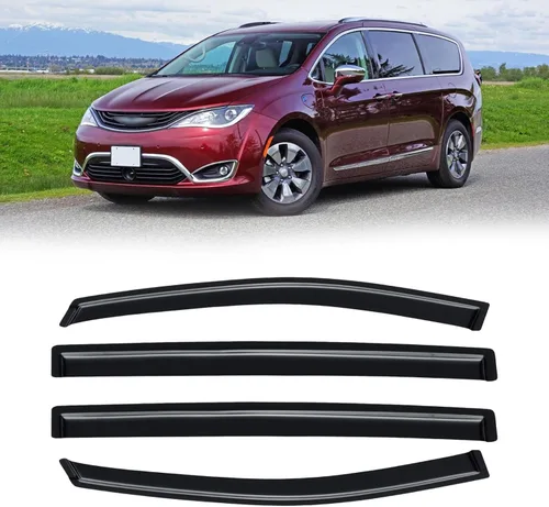 Vista 18 de Visera de ventana para Jeep Cherokee 1984-2001 (Excluye Modelo Limited), Protectores Guards Shields de lluvia de canal exterior, Deflector