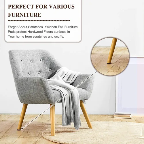 Vista 5 de Almohadillas de fieltro para muebles, 321 unidades, autoadhesivas, almohadillas de fieltro cortables, protectores de suelo antiarañazos para patas