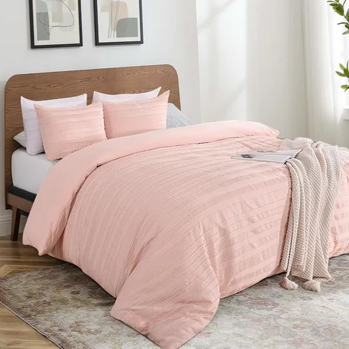 Vista 2 de NEXHOME PRO Funda de edredón tamaño King, juego de funda de edredón bohemio de 3 piezas, juego de funda de edredón de microfibra suave y ligera