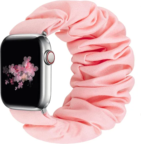 Vista 27 de Greatfine - Correa elástica para reloj Apple Watch Scrunchie de 38mm 40mm 42mm 44mm, correa elástica suave, con iWatch Series 6 SE 5 4 3 2 1, S L