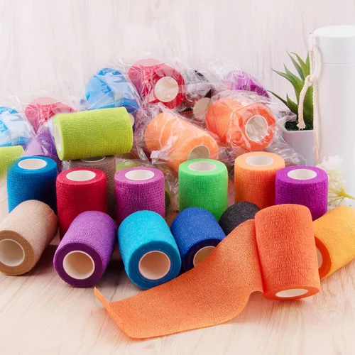 Vista 5 de BQTQ 30 rollos de vendajes autoadhesivos de 3 pulgadas, vendajes autoadhesivos de 3 pulgadas, vendaje elástico para esguinces de hinchazón de muñeca