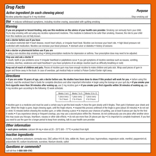 Vista 9 de Nicorette Goma de mascar de nicotina de 4 mg para ayudar a dejar de fumar con el programa de apoyo conductual - Ayuda para dejar de fumar sabor