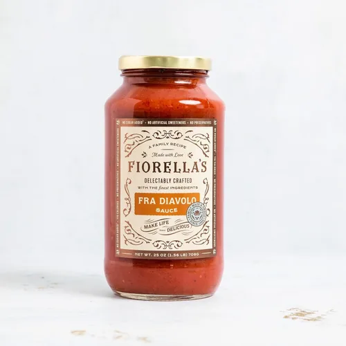 Vista 13 de Fiorella's Fra Diavolo, Salsa Arrabbiata - Salsa de tomate hecha con ingredientes frescos - Sin aceite de semilla, sin azúcar añadido, sin