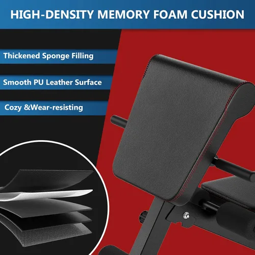 Vista 4 de Goplus Banco de pesas multifuncional, banco de ejercicios plegable con posiciones ajustables, para entrenamiento de fuerza, entrenamiento de núcleo