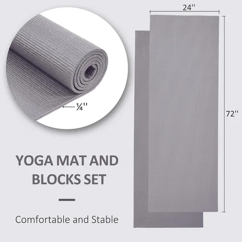 Vista 4 de Fitvids All Purpose Thick High Density No Tear Exercise Yoga Mat with Strap & Lightweight Features for Indoor & Outdoor Use