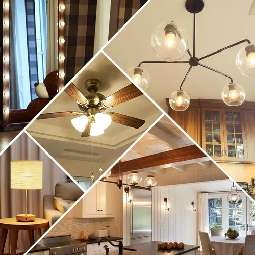 Vista 6 de Bombillas LED E12 regulables equivalentes a 60 W, paquete de 6 bombillas LED G16.5 de globo pequeño de 6 W, bombilla LED blanca suave de 3000 K E12