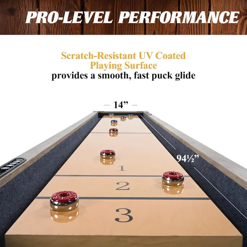 Vista 4 de Barrington Shuffleboard Múltiples estilos, colección clásica de juegos de arcade, diseños duraderos y elegantes con juegos de disco, perfecto