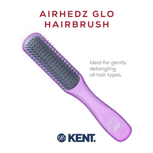 Vista 3 de Kent AirHedz Glo Flat - Cepillo (9 filas), color morado