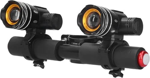 Vista 8 de Faros delanteros para manubrio de scooter, luces de bicicleta recargables por USB, kit de luces eléctricas para scooter de tercer engranaje, kit