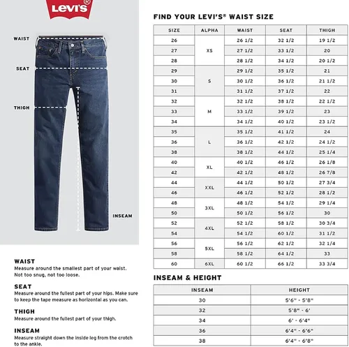 Vista 4 de Levi's - Jeans 511 Slim Fit para hombre (tallas regular, grande y alta)