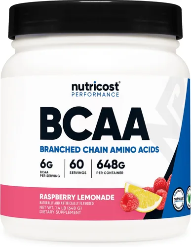 Vista 9 de Nutricost Polvo BCAA (Mango Naranja, 60 Porciones) - Relación Óptima 2:1:1, Sin Gluten, Sin OMG, Vegetariano
