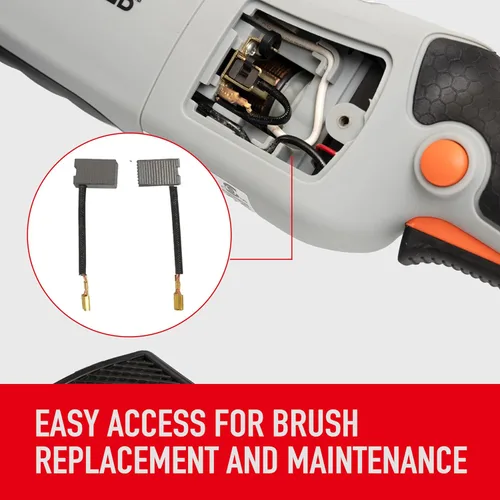 Vista 7 de Nanoskin Black Speed 15mm Long-Throw Random Orbital Polisher - 750W, 7.5-Amp Motor, BOSCH™ Bearing Construction, Vented Flexible Backing Plate For