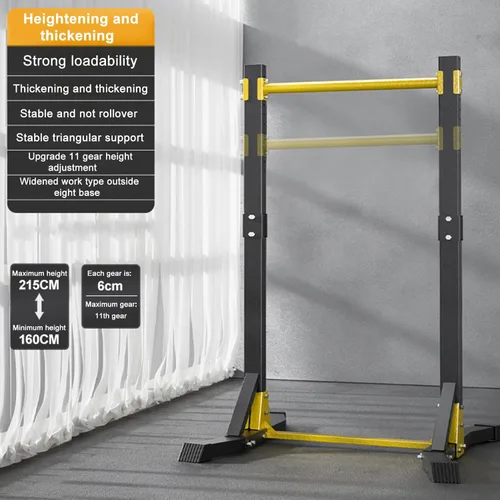 Vista 3 de Pull Up Bar Free Standing, Outdoor Pull Up Bar Station, Pull Up Tower with 11 Gears Adjustment, 400LBS Pull Up Stand For Home Gym