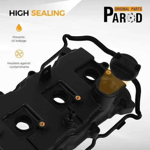 Vista 4 de PAROD Tapa de válvula de motor con junta L4 2.5L para Nissan Altima 2007-2013, Rogue 2008-2013, Rogue Select 2014-2015, Sentra 2007-2012, reemplazo