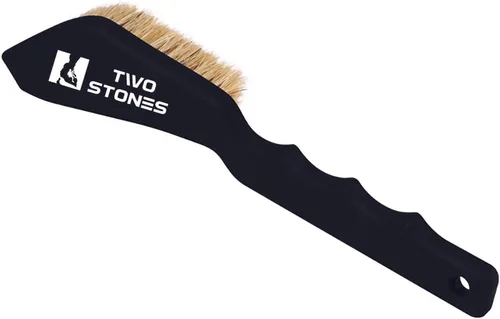 Vista 3 de TWO STONES Cepillo de escalada de pelo de jabalí con mango ergonómico, cepillo Boulder Boulder como herramienta de limpieza duradera para tiza