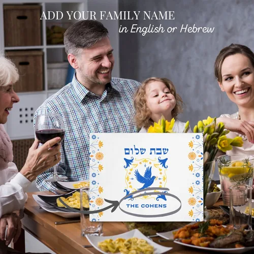 Vista 6 de Shabat - Funda para jala de Shabat, doble capa, 100% algodón, regalo de Shabat, decoración judía