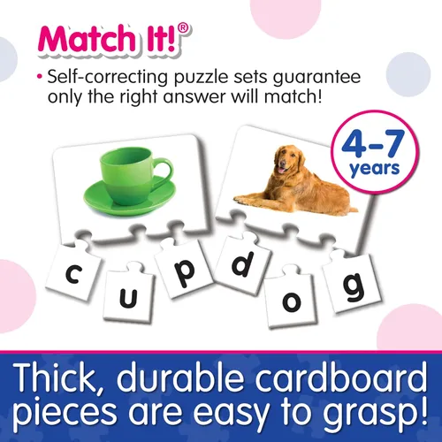 Vista 3 de The Learning Journey: Match It! - Letters - 20 Piece Self-Correcting Spelling Puzzles for Three Letter Words with Matching Images - Learning to Read