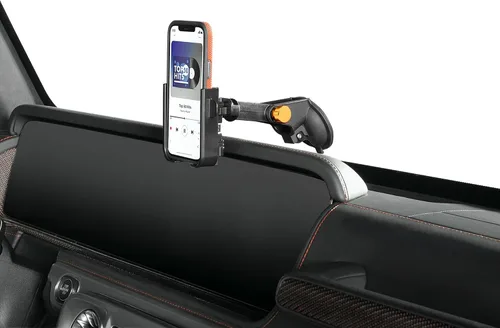 Vista 8 de WeatherTech WindshieldFone con extensión - Soporte universal para teléfono de coche montado en el parabrisas - Perillas billet negras