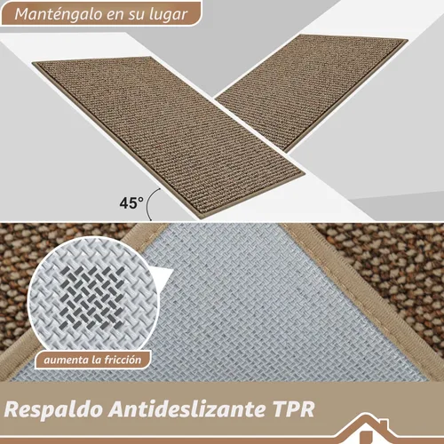 Vista 6 de BEQHAUSE Tapete para puerta de Dirt Trapper de 20 x 32 pulgadas, antideslizante, lavable, tapete de entrada, resistente a la suciedad y absorbente