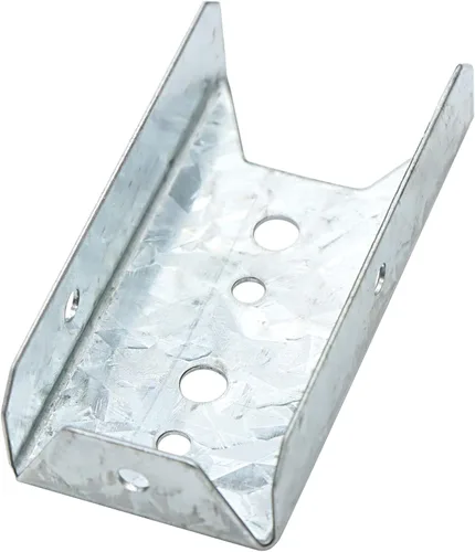 Vista 5 de Soporte de valla 8 paquetes, soportes galvanizados 2x4 para riel de madera, kit de reparación de soporte de valla