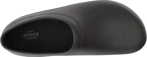 Vista 5 de Crocs Zuecos unisex para hombre y mujer en el reloj zapatos de trabajo antideslizantes Negro