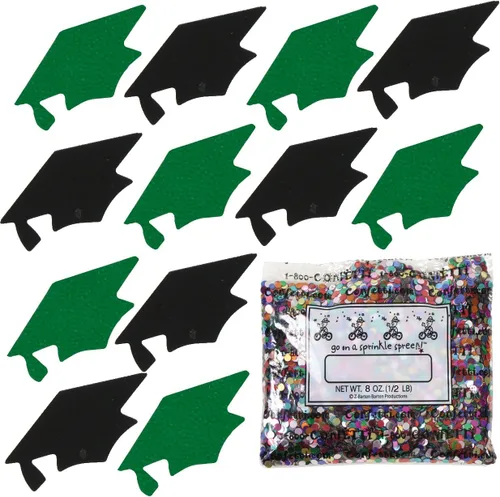 Vista 176 de Confetti Grad Cap Negro, Azul Marino Combo - 2 bolsas de media onza (1 oz)