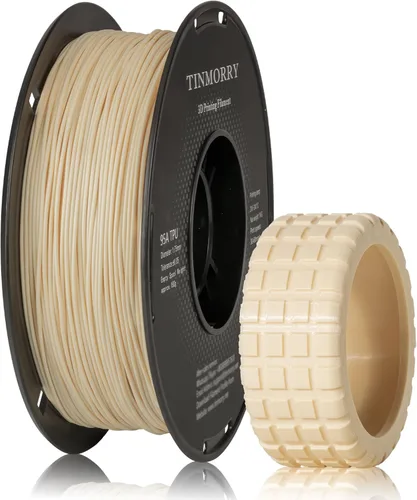 Vista 17 de TINMORRY - Filamento de poliuretano termoplástico (TPU) de 1.75 mm para impresora 3D, 1 bobina de 2.2 libras/1 kg, verde esmeralda transparente