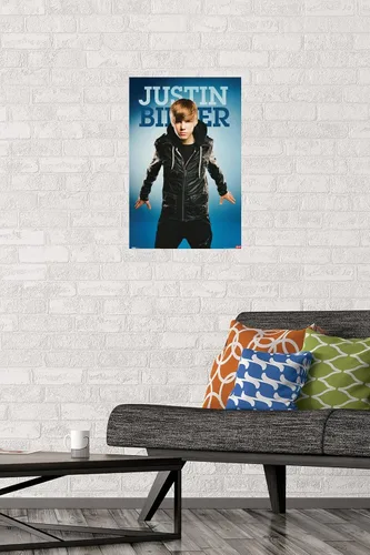 Vista 3 de Trends International Justin Bieber - Fly Wall Poster, 14.725" x 22.375", Barnwood Framed Version Versión enmarcada Barnwood