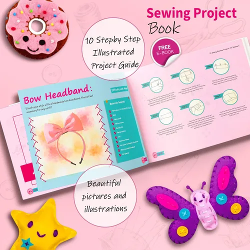 Vista 10 de Mini máquina de coser para principiantes, máquina de coser automática fácil con mesa de extensión, herramienta de coser eléctrica portátil