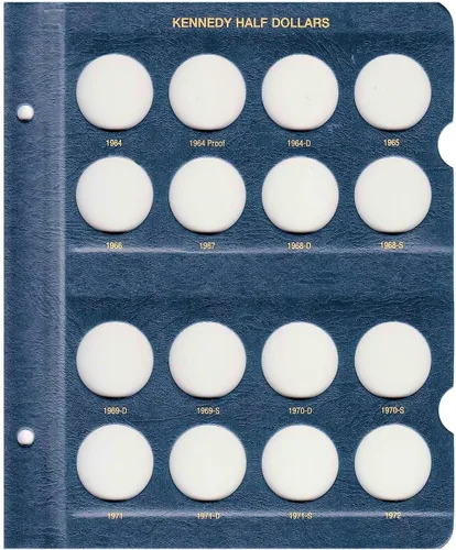Vista 2 de Whitman US Kennedy Álbum de monedas de medio dólar 1964 - 2002 #9127