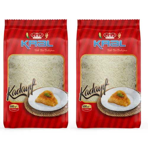 Kral Kataifi - Masa de fillo rallada, masa de pastelería seca Kadayif, kataifi, postres turcos endulzados con jarabe popular, masa filo rallada,