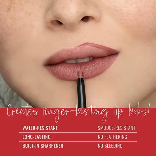 Vista 4 de Runway Rogue Designer Liner Lápiz Delineador de Labios, Lápiz Delineador de Labios Mate Rosa Suave-Malva y Sacapuntas para Delineador de Labios, 'A