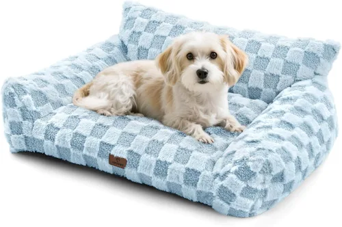 Vista 16 de ABCPET Cama para gatos, sofá para cachorros y gatitos, sofá esponjoso para mascotas, sofá cama pequeño para perros, sofá de apoyo para gatos