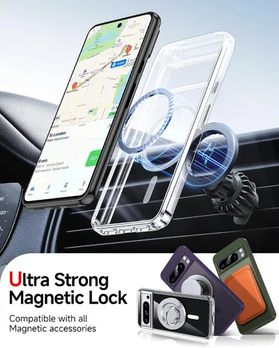 Vista 1801 de LeYi Funda para teléfono Samsung-S23: protector de pantalla e imán MagSafe Púrpura