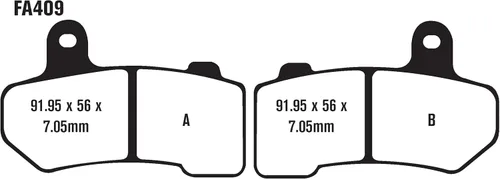Vista 2 de EBC Brakes FA409HH Juego de pastillas de freno de disco