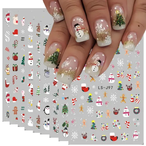 Vista 16 de 8 hojas de calcomanías de uñas de Halloween con diseños de fantasmas lindos, calabaza, araña, telaraña, sangre, llama 3D, autoadhesivas, Otoño
