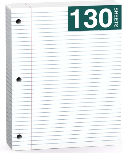 Vista 10 de Note Pads 8 X 10.5 Loose Leaf Paper, 200 Sheets, 3 Hole Punched Lined Paper, College Ruled 8 X 10.5 Notebooks, 10-1/2" X 8 Binder Writing Pads